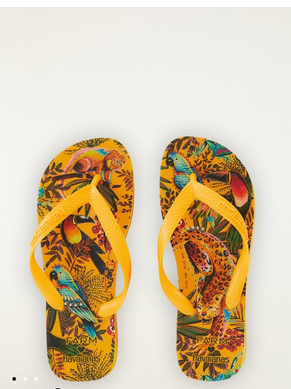 NWOT Havaianas x Farm Rio Into the Jungle flip flop sandals size 9/10